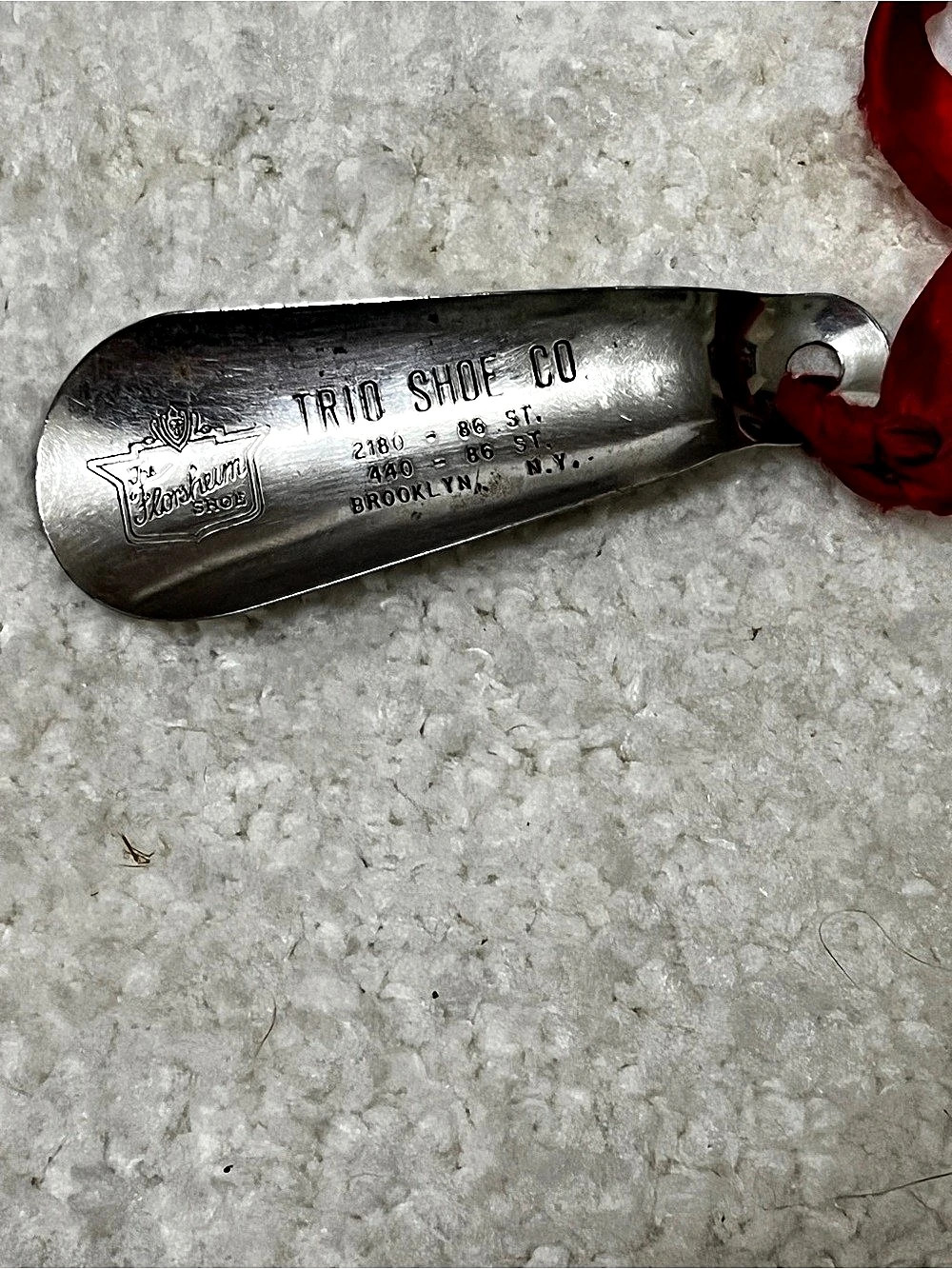 Vintage Red Wing Shoe Horn Engraved Silver